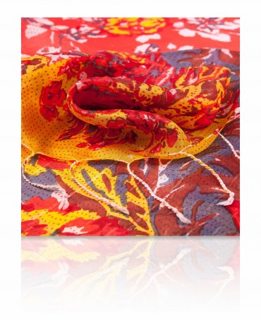 Палантин Женский S30-DENSE.FLORAL/YELLOW